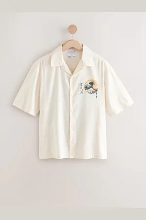 Next 100% Cotton Hokusai Printed Short Sleeve ShirtX-Large