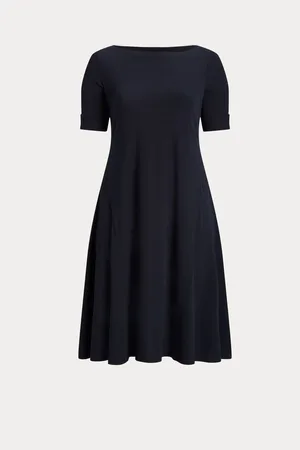 Ralph Lauren Munzie Stræk Jersey Midi Kjole3XL
