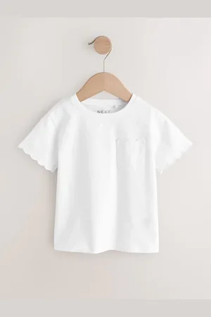 Next 100% Cotton Print Short Sleeve Scallop T-Shirt (3mths-7yrs)116122cm