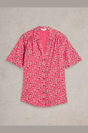 White Stuff Annie Short Sleeve 100% Cotton Jersey Shirt50