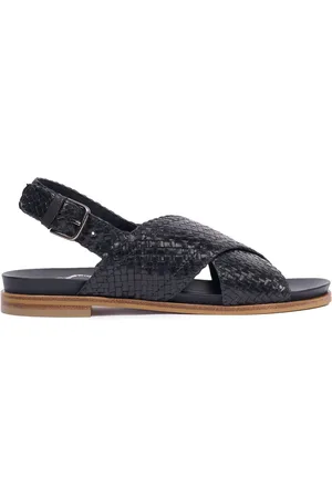 CELTIC & CO. Lædervævet cross-over sandaler7