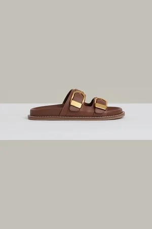 Reiss Ella Leather Buckled Slip-On Sandalseu39