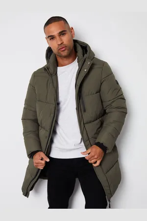 Threadbare Brusefast Med hætte Vandtæt Longline Puffer CoatM