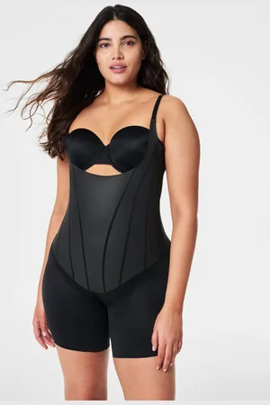Spanx Super Sculpt Open-Bust Mid-Thigh BodysuitXL