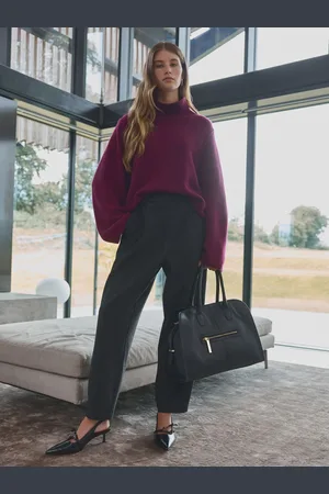 Next Premium Ponte Barrel Leg Trousers With Wool44 R