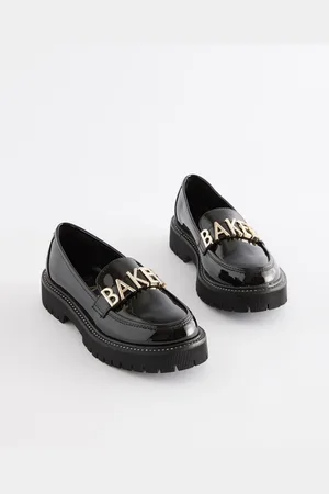 Ted Baker Girls Patent Chunky Black Loafers