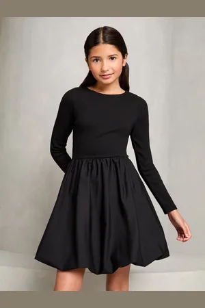 Lipsy London Bubble Hem Long Sleeve 100% Cotton Dress (5-16yrs)12 år (152cm)