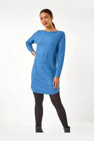 Roman Slash Neck Seam Detail Shift Dress38