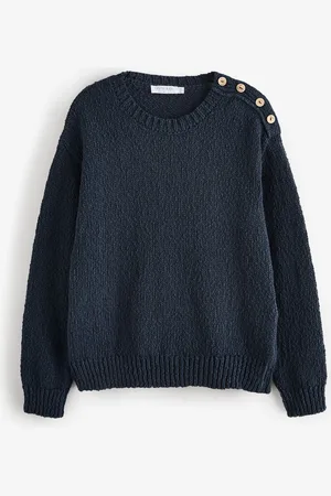 CELTIC & CO. Slub Knit Button Detail Jumperxlarge