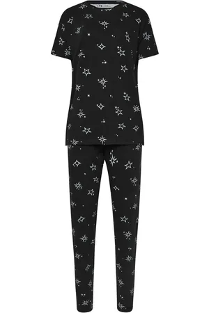 Long Tall Sally Outline Stars Short Sleeve Tapered 100% Cotton Pyjamas Set36-38 Tall