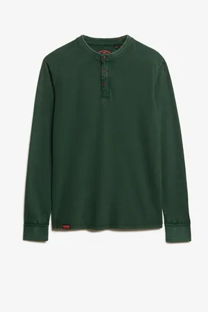 Superdry 100% Bomuld Vintage Textured Grandad TopM