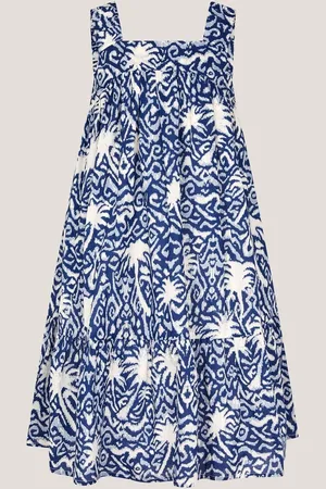 Monsoon Palm Print Ikat Sun Dress152158cm