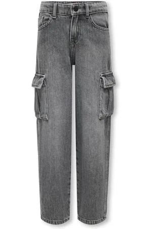 ONLY Grey Wide Leg Cargo Jeans with Adjustable Waist12 år (152cm)