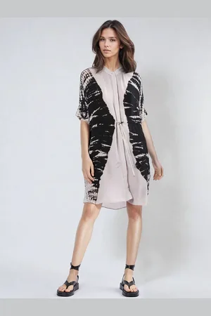 Religion Jade Tunic Dress With Tie Dye Design And Drawstring42