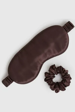Reiss Ellen Silk Eye Mask and Scrunchie SetEn