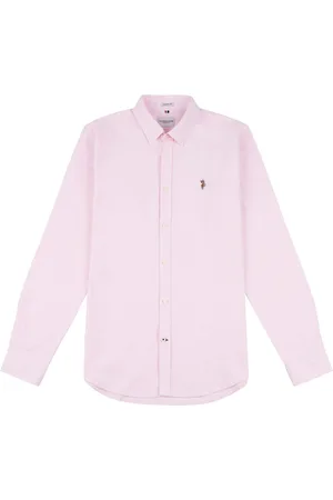 U.S. Polo Assn. U. S. Polo Assn. Mens 100% Cotton Peached Oxford ShirtL