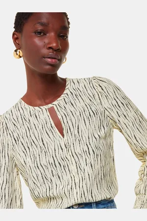 Whistles Shibori Stribet Detail Bluser40