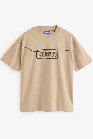 HUGO BOSS Chain Stitch Logo Cotton Terry 100% Cotton T-ShirtS