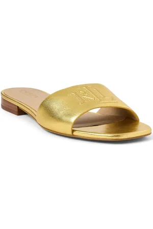 Ralph Lauren Everley Logo Nappa Leather Slide Sandalseu39