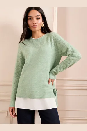 Love & Roses 2 in 1 Shirt Bobble Stitch Knitted Jumper44