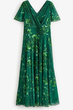 Scarlett & Jo Isabelle Winter Tryk Float Sleeve Maxikjole52