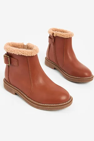 Next Leather Buckle Ankle Boots