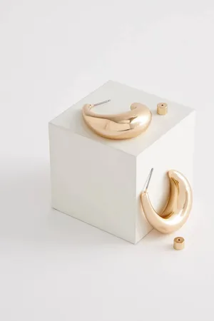 Next Chunky Oval Hoops øreringeEn