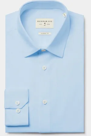 Peckham Rye Poplin Langærmet 100% Bomuld Skjorter39cm R (UK 15.5 R)