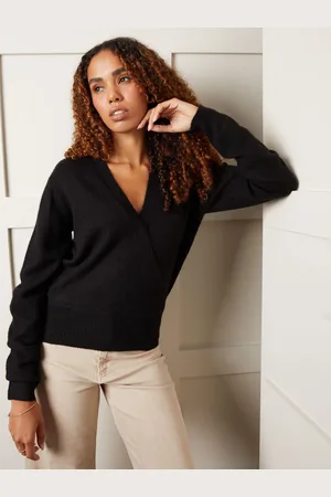 Threadbare Wrap Front Strikket Trøje36