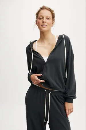 Cotton On Light Weight Super Soft Hooded Zip Through Sweatshirtmedium