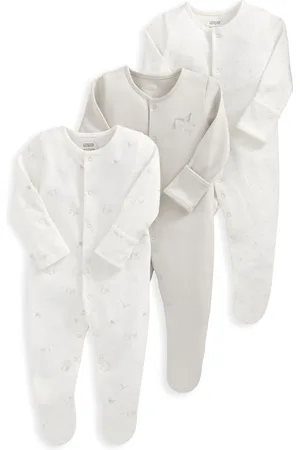 Mamas & Papas 100% Cotton Stork White Sleepsuits 3 Pack10 - 18 måneder (76 - 86cm)