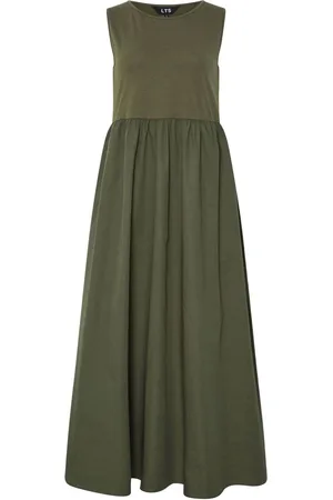 Long Tall Sally 100% Cotton Sleeveless Mixed Fabric Midi Dress36høj