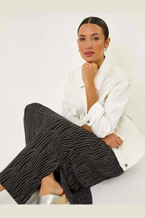 Roman Swirl and Spot Print A-line Skirt46