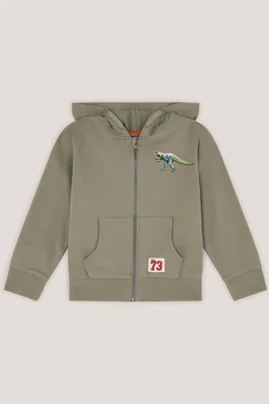 Monsoon Dinosaur Zip-Up 100% Cotton Hoodie152158cm