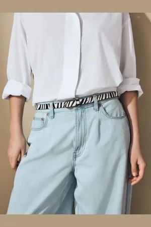 Next Skinny Hair on Leather Beltmedium