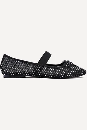 Linzi Cecilia Flat Diamante Embellished Mary Jane Shoes
