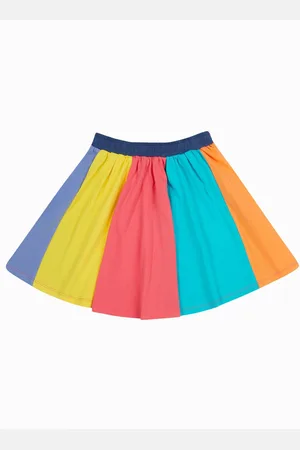 Frugi Blue Rainbow Jersey 100% Organic Cotton Skirt116122cm