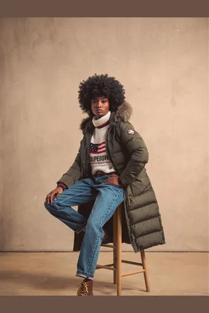 Superdry Everest Faux Fur Longline Jakke42