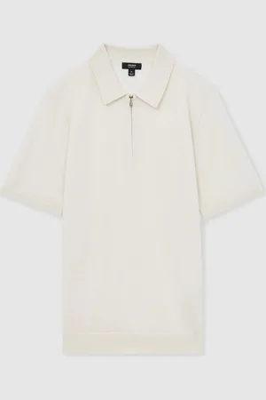 Reiss Maxwell Merino Wool Half-Zip Polo Shirtxlarge