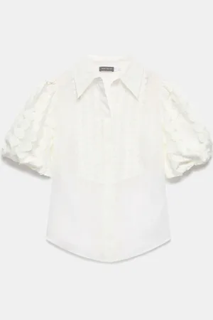 mint&berry Organza Puff Sleeve Shirt42