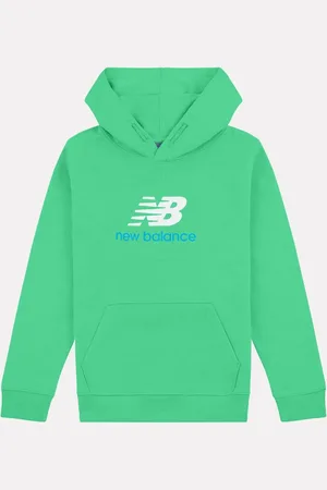 New Balance Kids Fransk frotté Stacked Logo 100% Bomuld Hættetrøje128134cm