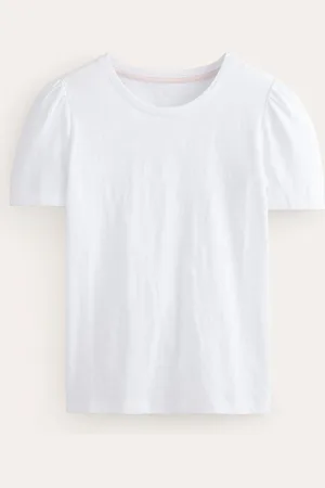 Boden 100% Cotton Puff Sleeve T-ShirtL