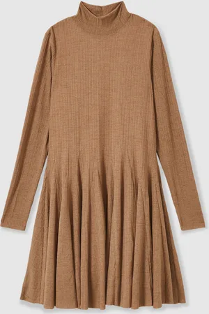 Reiss Savannah Jersey Ribbed Flared Mini Dress46
