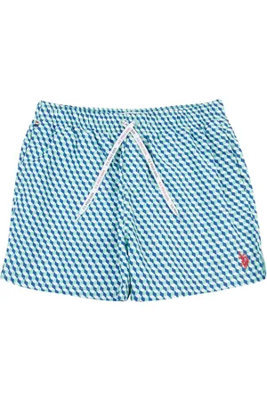 U.S. Polo Assn. U. S. Polo Assn. Mens Geometric Print Swim ShortsS