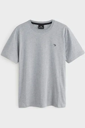 Paul Smith Regular-Fit Grey Logo 100% Organic Cotton T-Shirtlarge