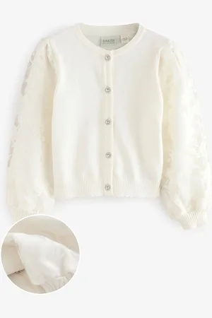 Ted Baker Floral Mesh Sleeve Knitted Cardigan128134cm