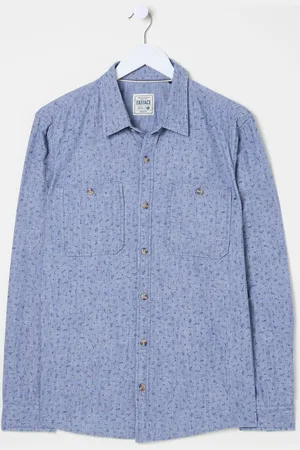 Fat Face FatFace 100% Cotton Long Sleeve Leaf Print ShirtS Reg