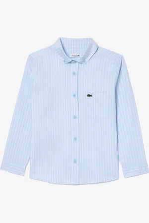 Lacoste Contrast Stripe Oxford Cotton Shirt128134cm