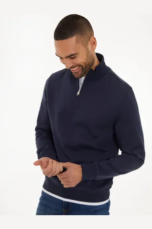 Threadbare Mock T-Shirt Quarter Zip Sweatshirt2X-Large