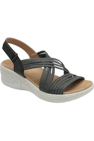 Dunlop Multi Elasticated Strap Wedge Sandalseu355